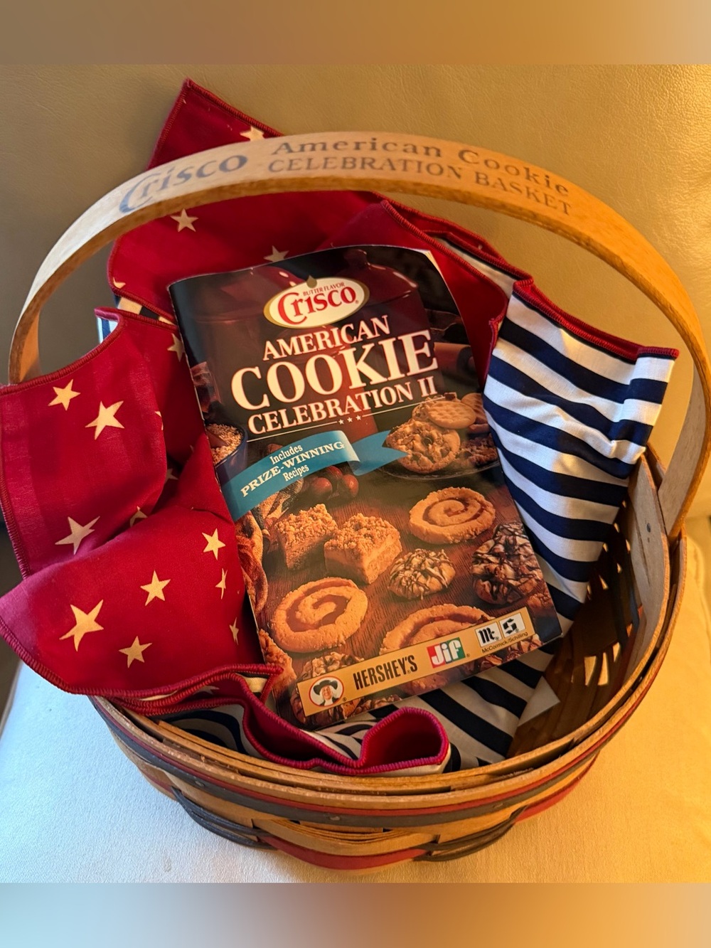 LONGABERGER 1992 CRISCO AMERICAN COOKIE BASKET SET